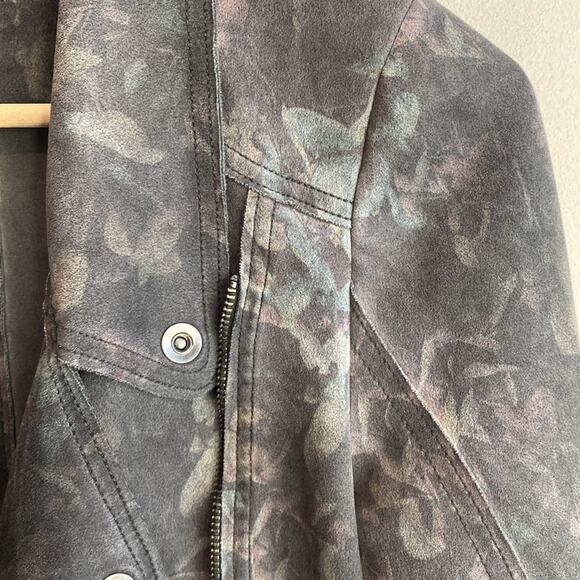 Marrakech Marni Scuba Moto Jacket Grey Antique Floral S - Picture 3 of 10